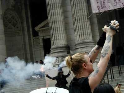 Event on the steps of the New York Public Library, Main Branch (by Bryant Park)