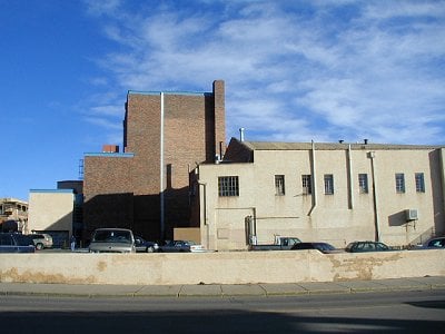 Parking lot in Santa Fe, New Mexico.