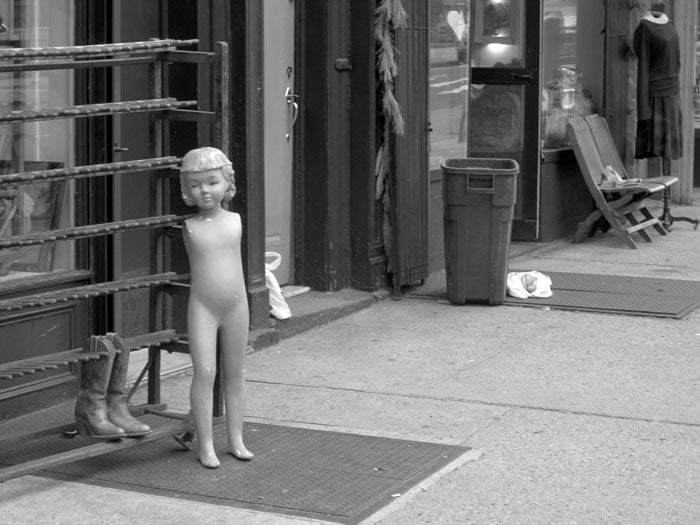 Creepy child mannikin.