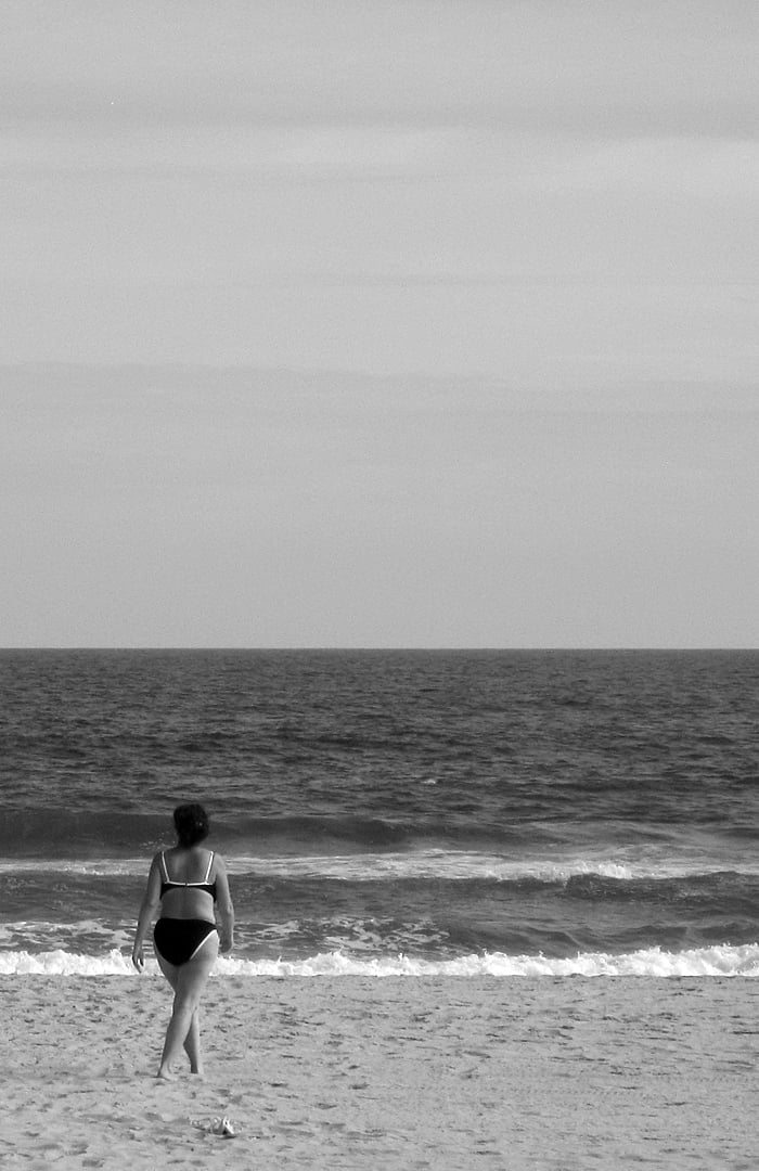 Lady at Rockaway Beach