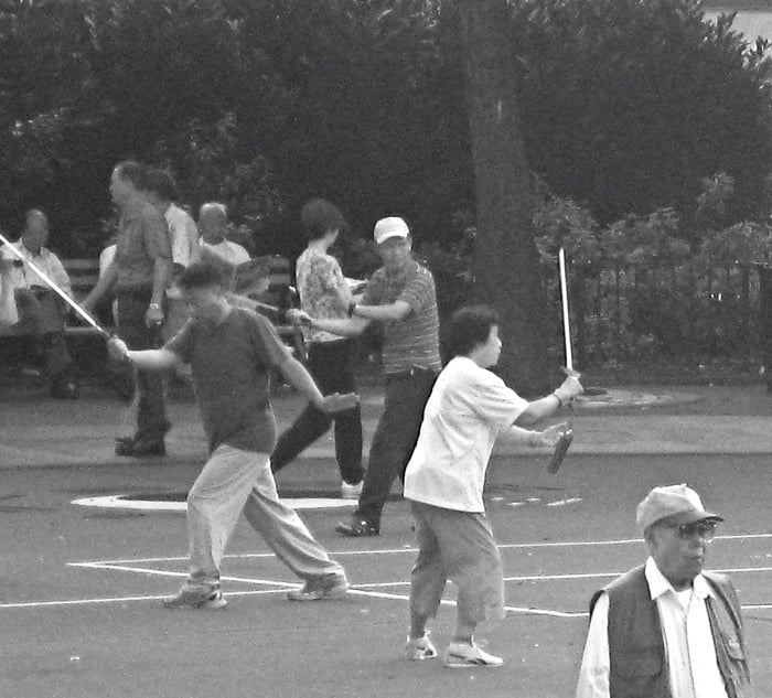 Tai-chi, but zoomed.