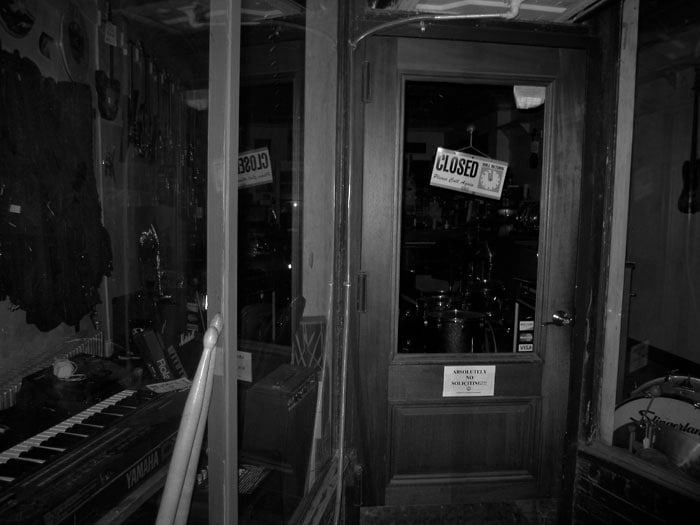 The store downstairs is about to close