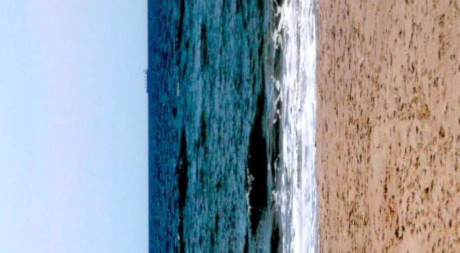 The view of Rockaway beach from the boardwalk, May 1, 2011.