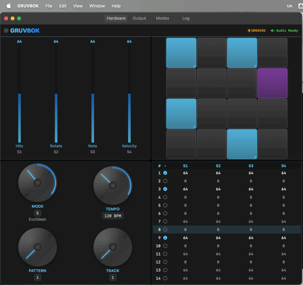 Screenshot of the app in Claude Code showing dials.