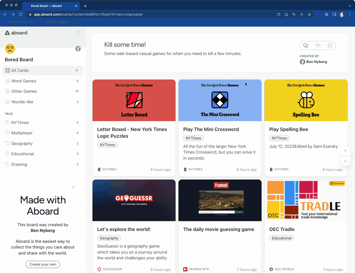 Animated gif of a board