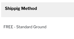 Screenshot: Just the words “SHIPPIG METHOD”