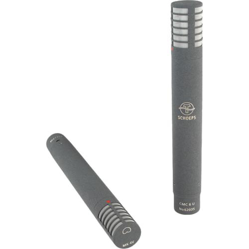 Two very expensive SCHOEPS cardioid condenser microphones.