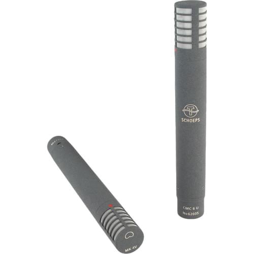 Two very expensive SCHOEPS cardioid condenser microphones.