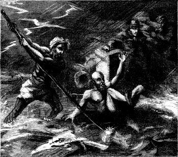 [Image: Runaway Raft on the Tigris, March 1875]